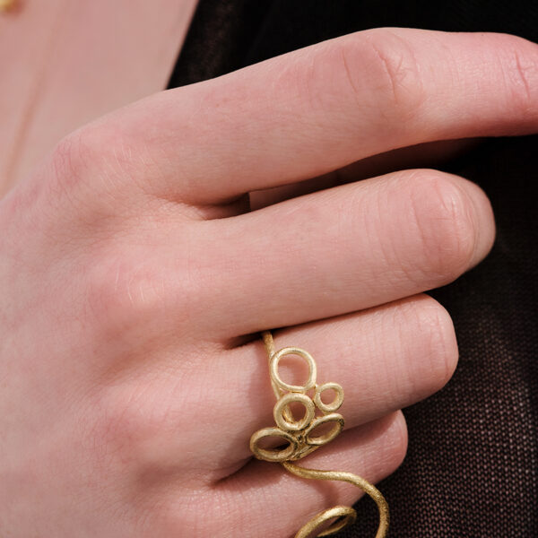 Alternative view of ANEMOS Ring - Gold pl. Silver