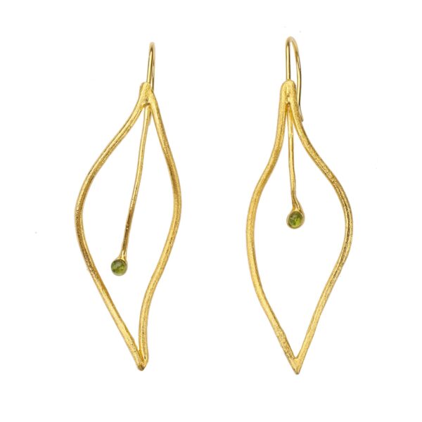 FILLA Earrings - Gold pl. Silver & Tourmaline