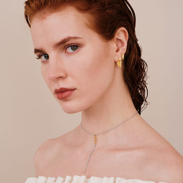 Alternative view of ONCE UPON A TIME Necklace - Pl. Silver & Rubies / Sapphires