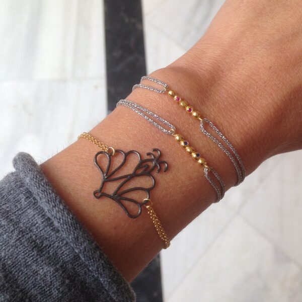 Alternative view of ONCE UPON A TIME Bracelet - Pl. Silver & Rubies / Sapphires