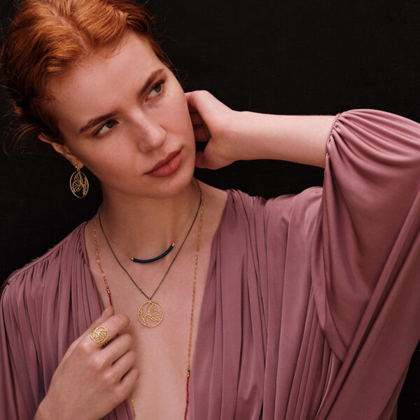 Alternative view of MADAME BUTTERFLY Necklace - Pl. Silver