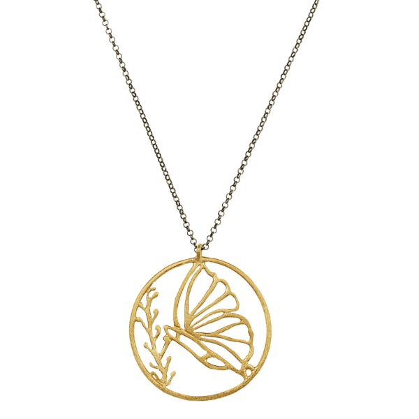 MADAME BUTTERFLY Necklace - Pl. Silver