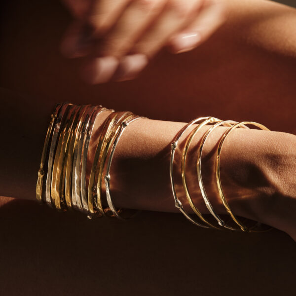 Alternative view of CHROMATA bangle Gold pl. Silver - Naked