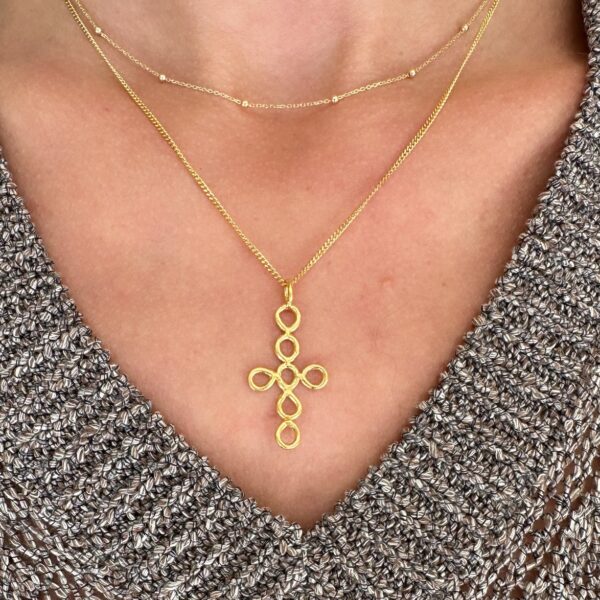 Alternative view of Handmade Cross III - Solid Gold