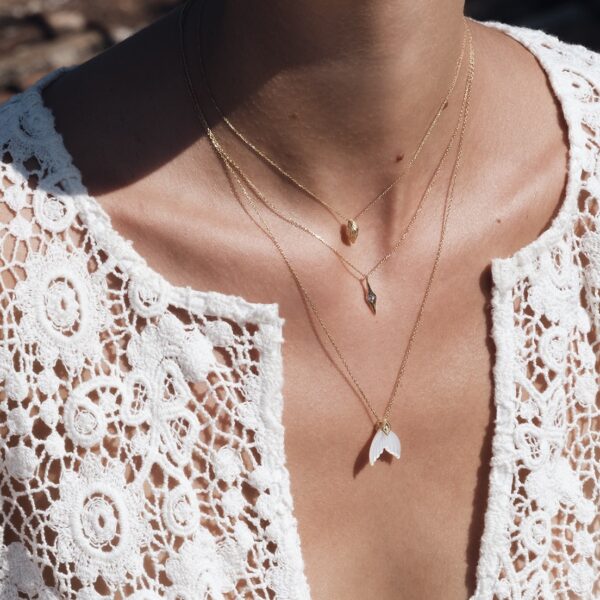 Alternative view of BY THE SEA - Solid Gold Necklace