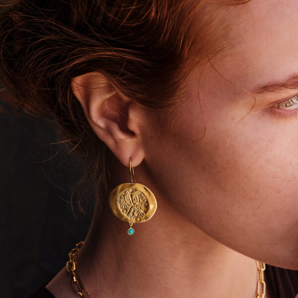 Alternative view of CONSTANTINATO Earrings - Gold pl. Silver & Turquoise