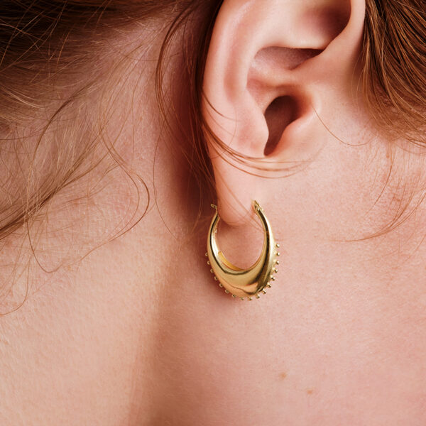 Alternative view of KIRKI Hoops - Gold pl. Silver
