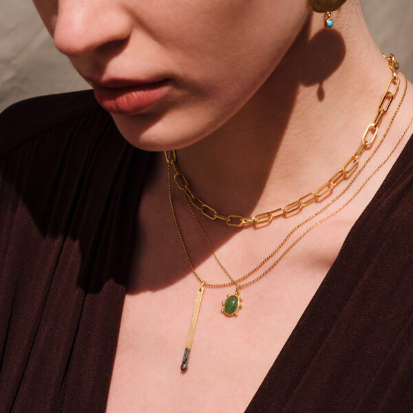 Alternative view of SADE Chain Necklace - Gold pl. Silver