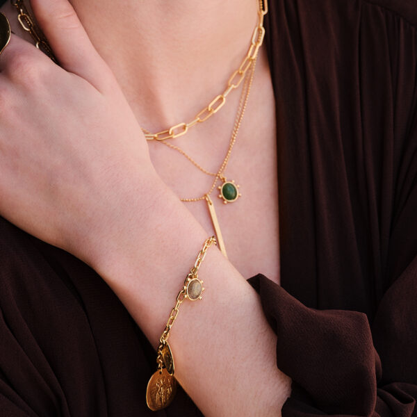 Alternative view of HEIRLOOM Bracelet / Anklet - Gold pl. Silver & Labradorite