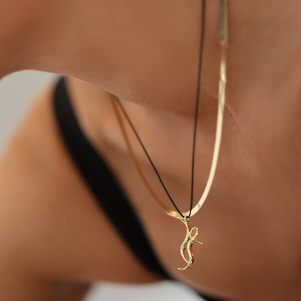 Alternative view of THE DANCER Lucky Charm Necklace - Gold pl. Silver
