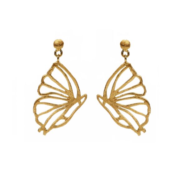 MADAME BUTTERFLY Earrings - Gold pl. Silver