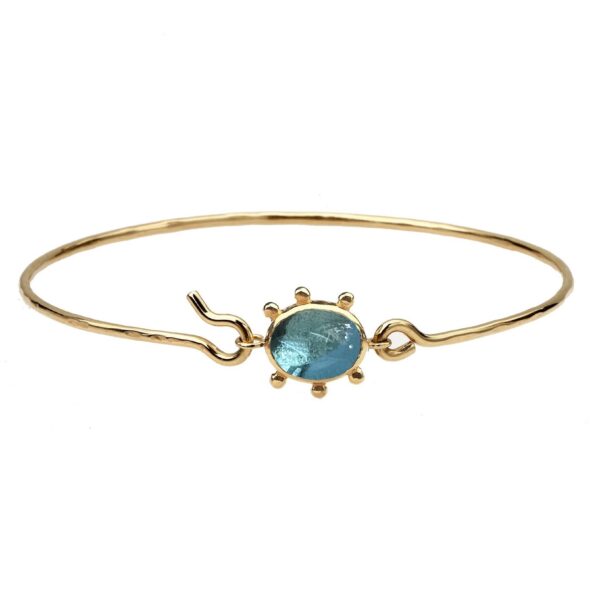 BLUE TOPAZ Bracelet - Solid Gold