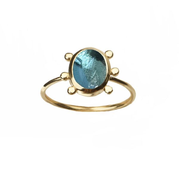 BLUE TOPAZ Ring - Solid Gold
