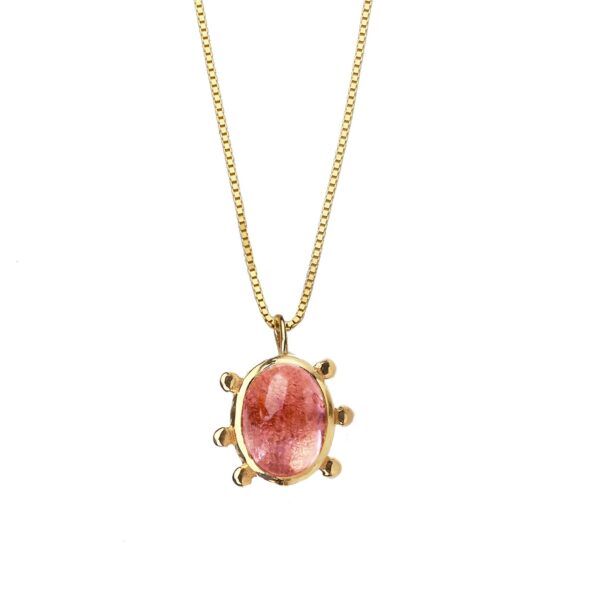 PINK TOURMALINE Necklace - Solid Gold