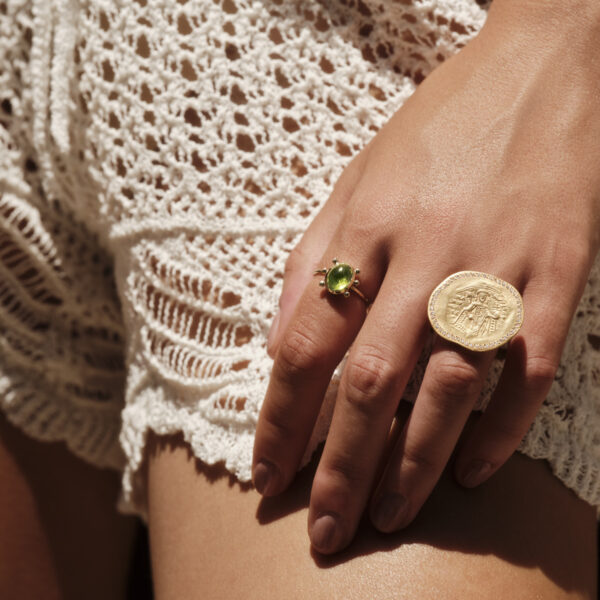 Alternative view of PERIDOT Ring - Solid Gold