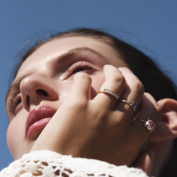 Alternative view of PINK TOURMALINE Ring - Solid Gold