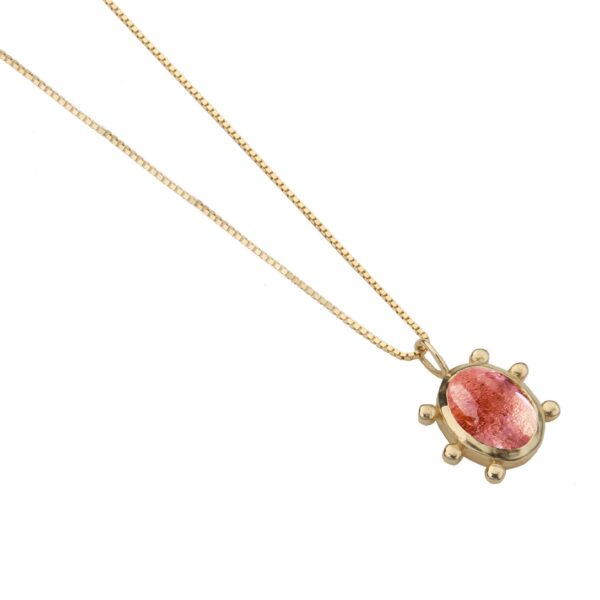 Alternative view of PINK TOURMALINE Necklace - Solid Gold