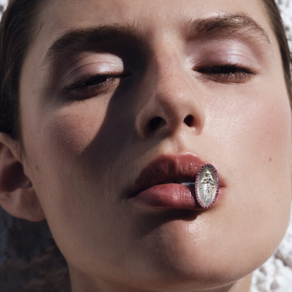 Alternative view of PRINCE OF LILIES Ring - Silver, Rubies & Hot pink Sapphires