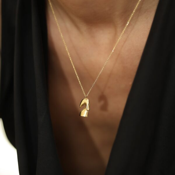 Alternative view of THE KNIGHT Lucky Charm Necklace - Gold pl. Silver