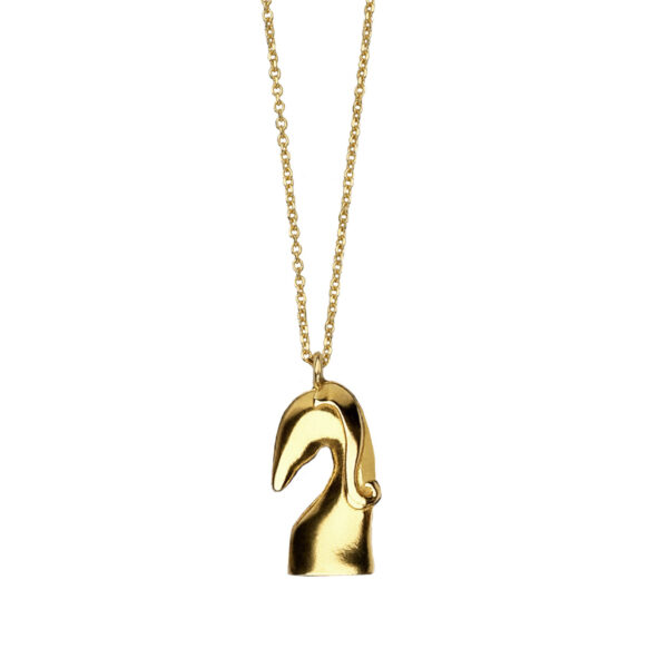 THE KNIGHT Lucky Charm Necklace - Gold pl. Silver