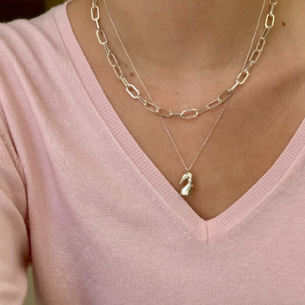 Alternative view of THE KNIGHT Lucky Charm Necklace - Silver