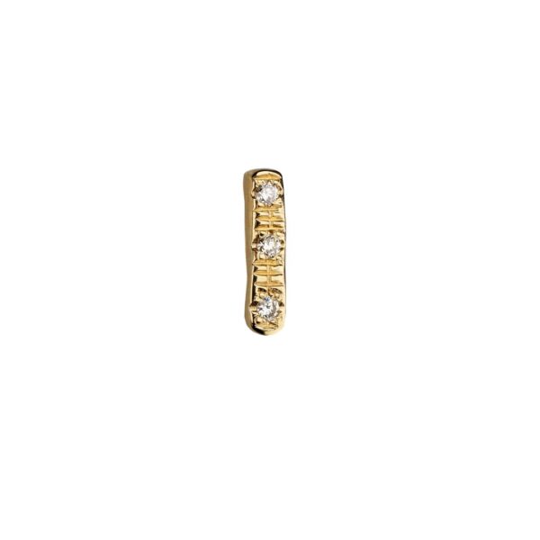 IVI - Solid Gold Stud Earring, Diamonds