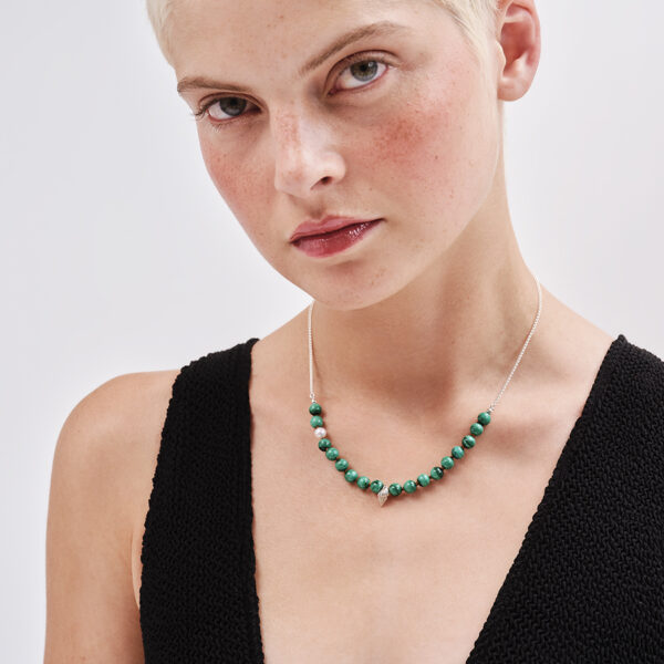 Alternative view of SEA IN BLUE - Silver, Malachite & Pearl