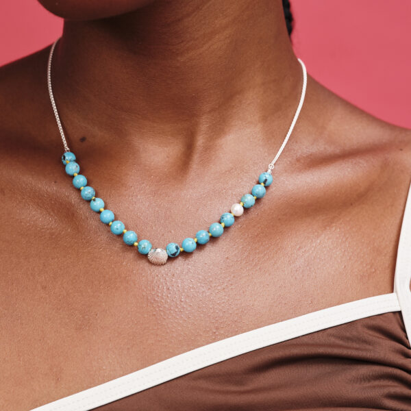 Alternative view of SEA IN BLUE - Silver, Turquoise & Pearl