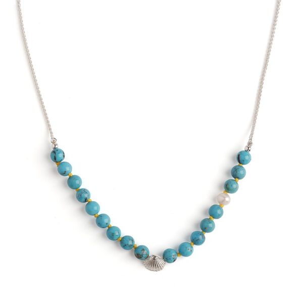 SEA IN BLUE - Silver, Turquoise & Pearl