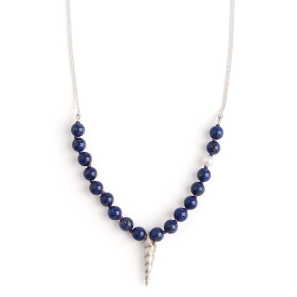 SEA IN BLUE - Silver, Lapis lazuli & Pearl