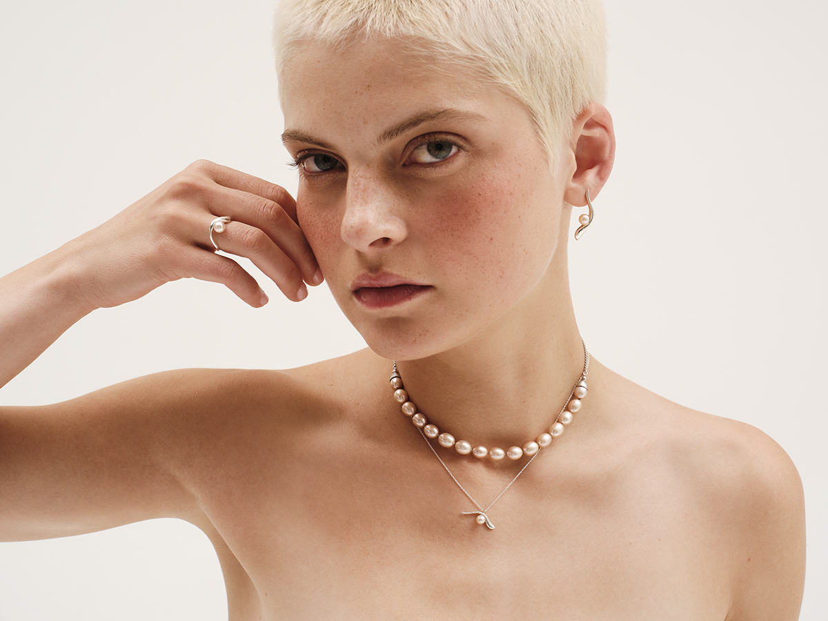 MOON TRACES - Silver Necklace, Pearls - Image 4