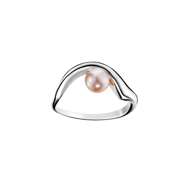 MOON GAZER - Silver Ring, Pearl