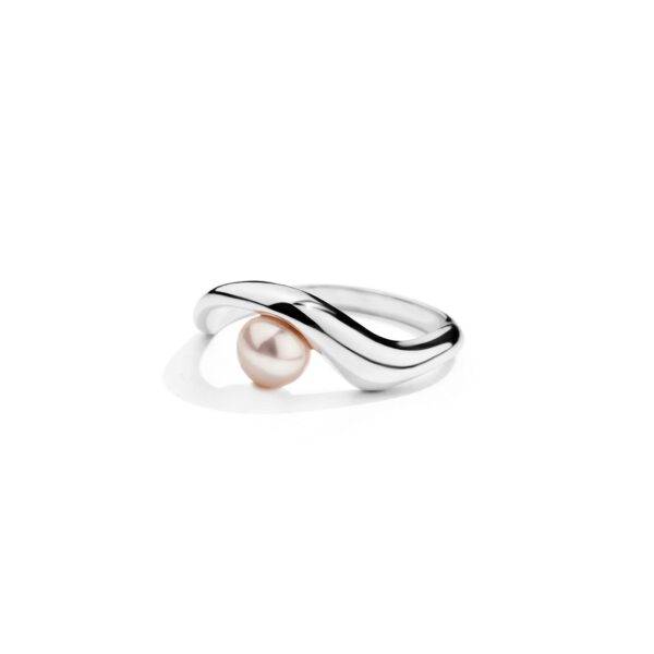 Alternative view of MOON GAZER - Silver Ring, Pearl